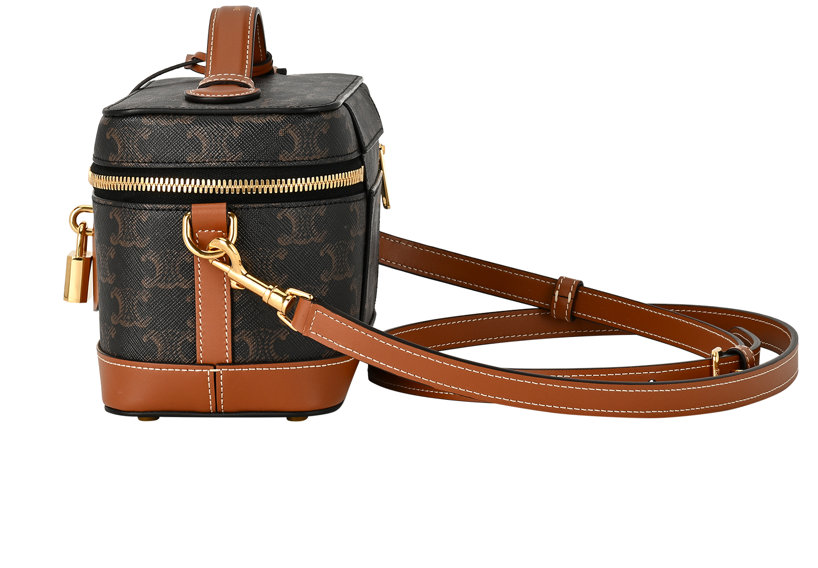 Triomphe Vanity, &pound;1,250, Handbags, Brown, Canvas, Bottom view